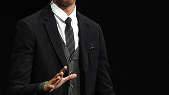 "Slumdog Millionaire" star  Dev Patel speaks at the the Nickelodeon 2009 upfront presentation, in New York, on Thursday, March 12, 2009. (AP) 