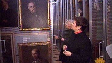 Paintings in storage at the National Academy Museum and School of Fine Arts 