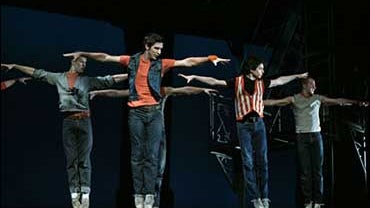 A scene from the revival of the musical "West Side Story" 