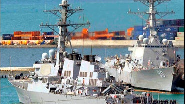 uss mccain, uss chafee at port in s. korea 