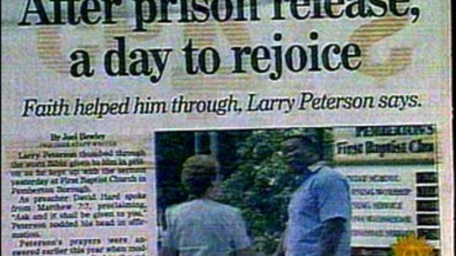 Larry Peterson was found innocent and released mroe than three years ago after being sentenced to life plus 20 years for the 1987 killing and sexual assault of a young woman in New Jersey. 