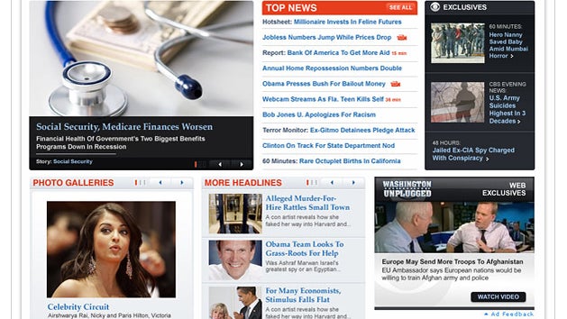 new CBSNews.com home page 