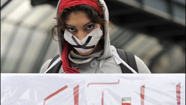 Germany Iran protestor 