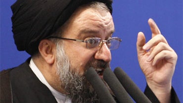 Iranian senior hard-line cleric Ayatollah Ahmed Khatami, delivers a Friday prayer sermon, at the Tehran University campus in Tehran, Iran, Friday, June 26, 2009. 