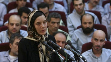 In this photo released by the semi-official Iranian Fars News Agency, French lecturer Clotilde Reiss, who was reportedly arrested at Tehran airport on July 1, and jailed on charges of spying linked to riots over last month's presidential election, seen at 