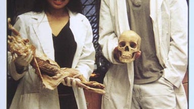 This undated photo provided by Union Mine High School principal Tony DeVille shows Annie Le, left, as one of two 2003 graduates selected as the "Most Likely To Be The Next Einstein." 