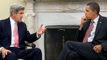 John Kerry and Barack Obama 