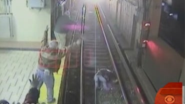 Boston subway stops in nick of time, just before running over drunk woman who'd fallen on tracks 