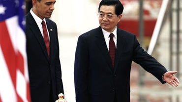 Obama and Hu in China 