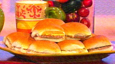 Sliders, tiny bite-size burgers  betcha can't eat just one, or would want to. 