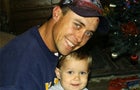 Mike Golub with his son, Mikey. 
