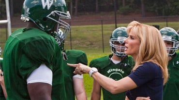 Quinton Aaron and Sandra Bullock in Warner Bros. Pictures' "The Blind Side." 