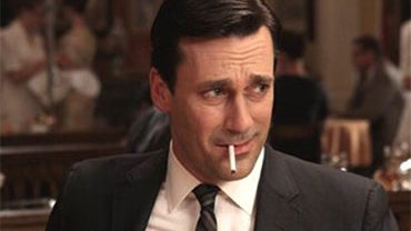 In this publicity image released by AMC, Jon Hamm portrays Don Draper in the AMC series, "Mad Men." (AP Photo/AMC) 
