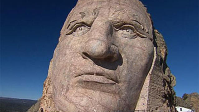 The Crazy Horse Memorial in South Dakota is still a work in progress. 