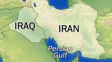 Map of Iran, Iraq 