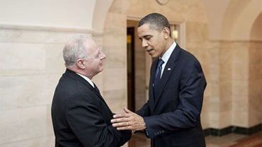 Barack Obama and Cyber Security Chief Howard A. Schmidt 