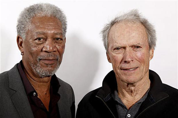 Clint Eastwood with Morgan Freeman 