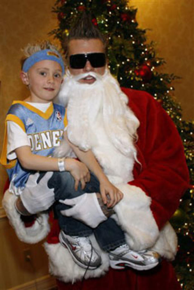 Nuggets' Chris Anderson in Santa's Boots 