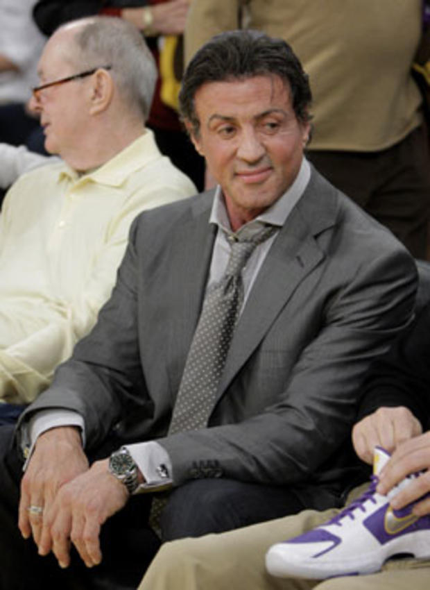 Sylvester Stallone at Lakers Game 