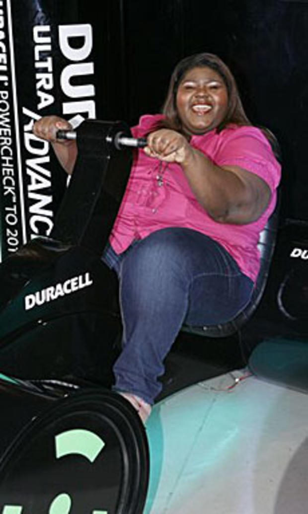 Gabourey Sidibe in Times Square 