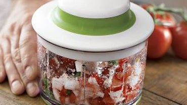 Veggiechop chops vegetables, fruits, nuts, herbs, boneless meats or even ice with no electricity. It can also create salsas, pestos or hummus like food processor. 
