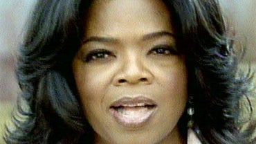 An image of Oprah Winfrey featured on The Early Show from her public service announcement against texting and talking on the phone while driving. 