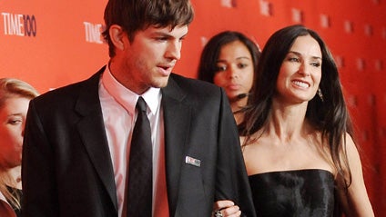 Actor Ashton Kutcher and wife Demi Moore 