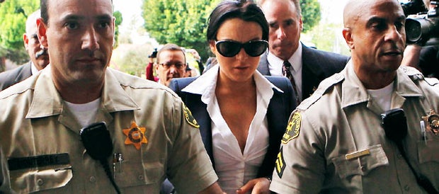 Lindsay Lohan attends probation hearing in Beverly Hills, May 24, 2010.