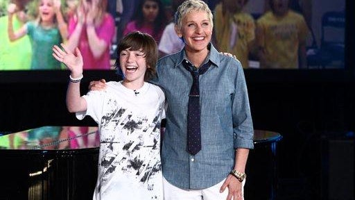 Ellen DeGeneres, Greyson Chance  