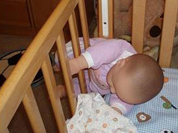 Children can become trapped in faulty drop-side cribs. 