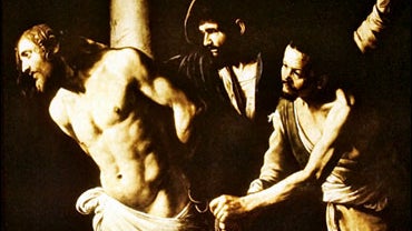 caravaggio painting christ at the column 