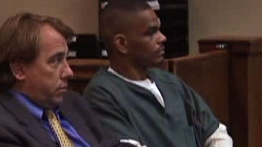 Jessie Dotson in court with his defense attorney Gerald Skahan. 