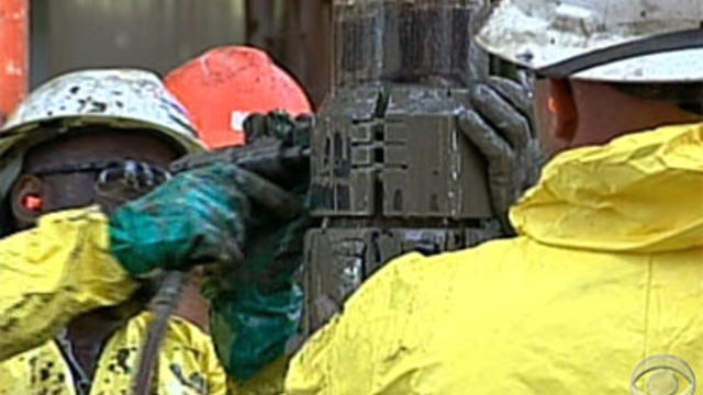 BP workers work around the clock to drill two relief wells for the blownout wellhead gushing oil into the Gulf of Mexico. 