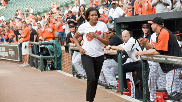 Michelle Obama Plays Ball 