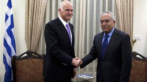 George Papandreou, Salam Fayyad 