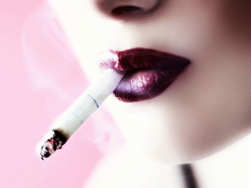 smoke, smoking, lips, woman, sexy, pretty, hot, lipstick, generic, stock 