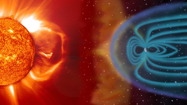Navigation Satellites Versus a Stormy Sun 