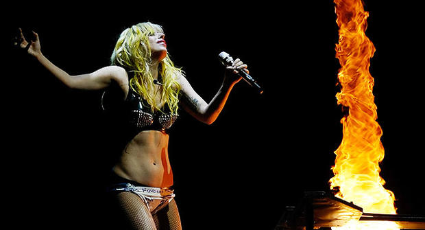 Lady Gaga performs during a stop of The Monster Ball Tour at the MGM Grand Garden Arena August 13, 2010 in Las Vegas, Nevada. 