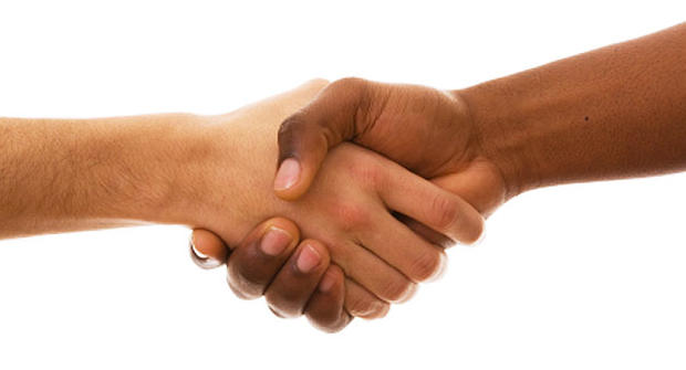 interracial handshake 