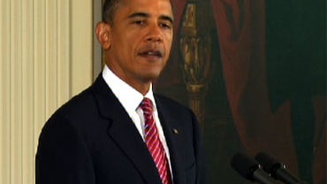 President Obama awards the Medal of Honor Sept. 21, 2010, to Chief Master Sgt. Richard Etchberger, an airman killed during a top-secret mission in Laos in 1968. 