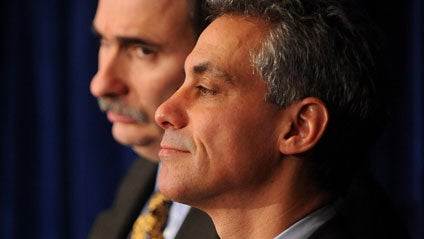 Rahm Emanuel and David Axelrod 