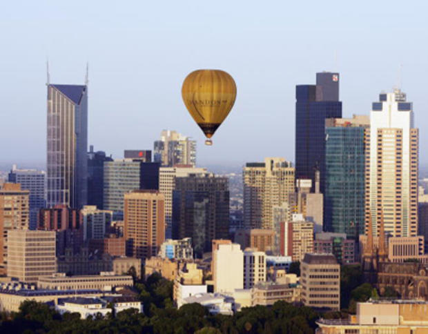 Hot Air Ballooning Over Melbourne City 