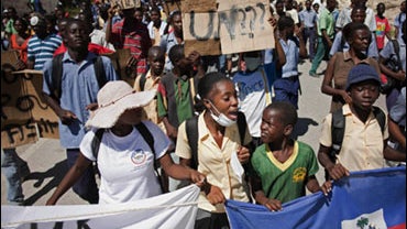 Haiti Cholera Protesters 