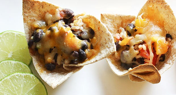 100-calorie mini burrito bowls. 