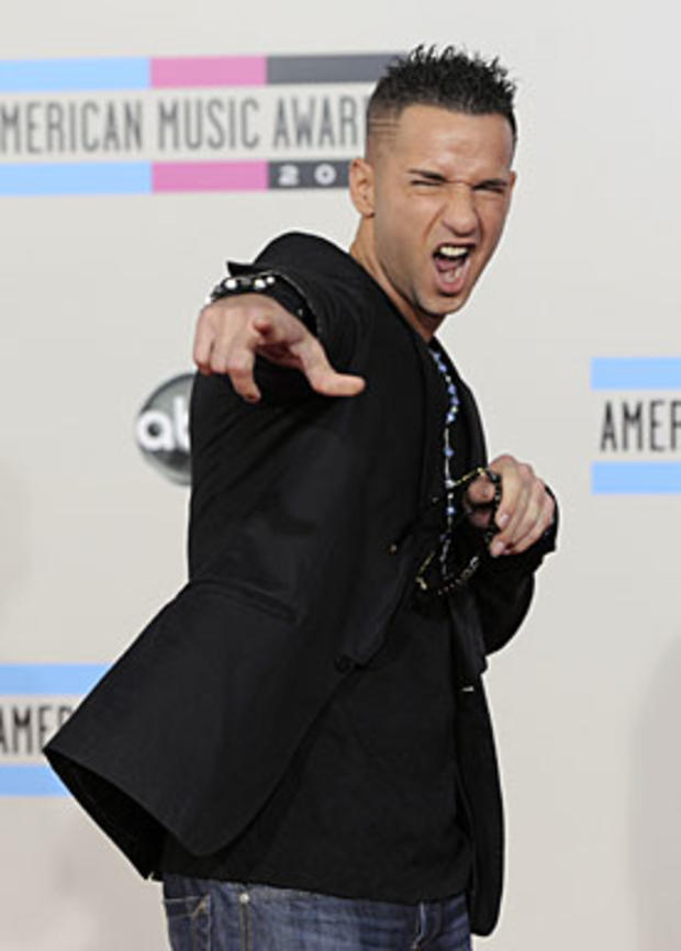 Mike Sorrentino, also known as "The Situation", arrives at the 38th Annual American Music Awards on Sunday, Nov. 21, 2010 in Los Angeles. (AP Photo/Chris Pizzello 