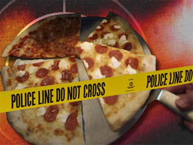 Crime scene pizza 