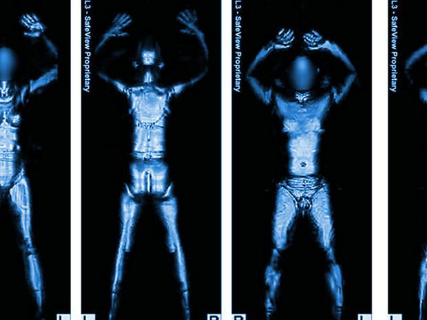 New TSA airport scanners: Millimeter wave technology produces whole body images. 