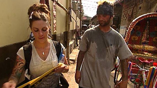Nick and Vicki, above, have a lot of ground  to cover  in next week's leg of "The Amazing Race." (CBS Photo) 