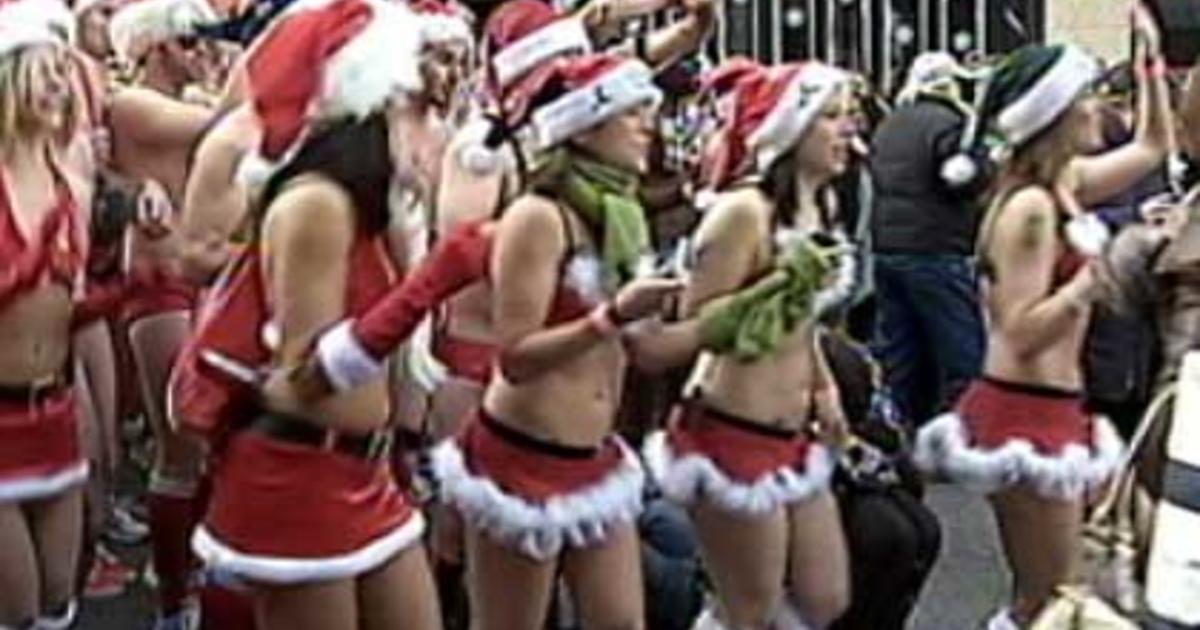 Santas In Speedos Race Through Boston CBS Boston