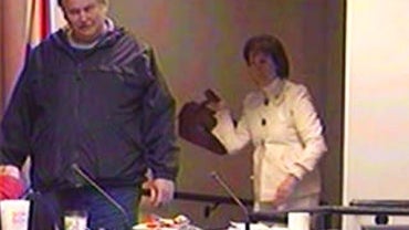 Fla. School Board Shooter Clay Duke, and Ginger Littleton (CBS) 